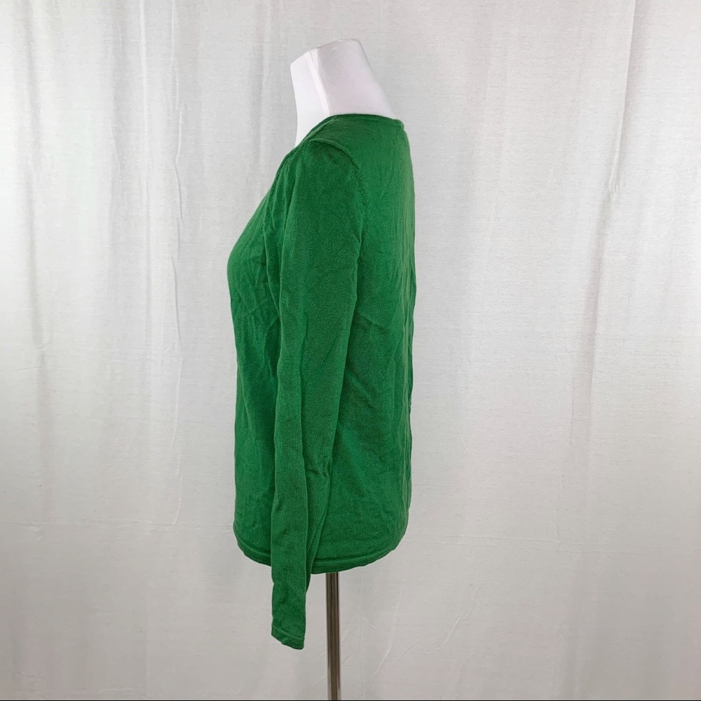 Pendleton green v-neck merino wool sweater - Picture 5 of 12